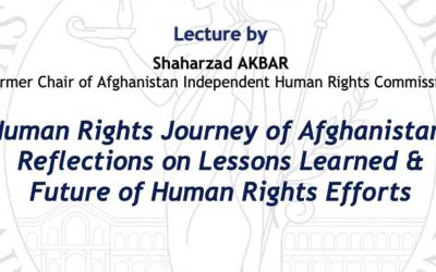 Lecture by Shaharzad Akbar on “Human Rights Journey of Afghanistan”