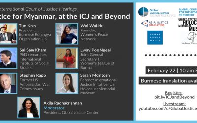 Justice for Myanmar, at the ICJ and Beyond