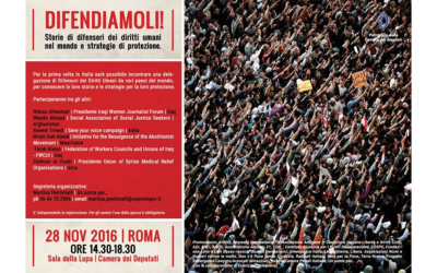 Convegno DIFENDIAMOLI! Storie di difensori dei diritti umani nel mondo e strategie di protezione