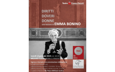 Diritti Doveri Donne, una lezione di Emma Bonino