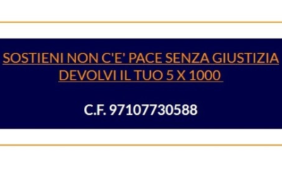 Sostieni Non c’è Pace Senza Giustizia: devolvi il tuo 5×1000