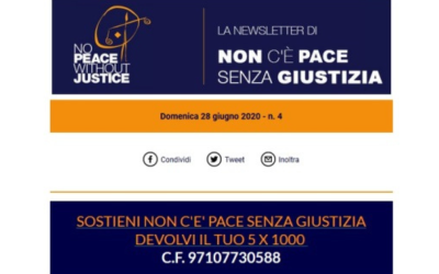 Newsletter di Non c’è pace senza giustizia, Numero 4/2020