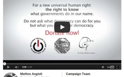 Crowfunding initiative to support “For a new human right: THE RIGHT TO KNOW”